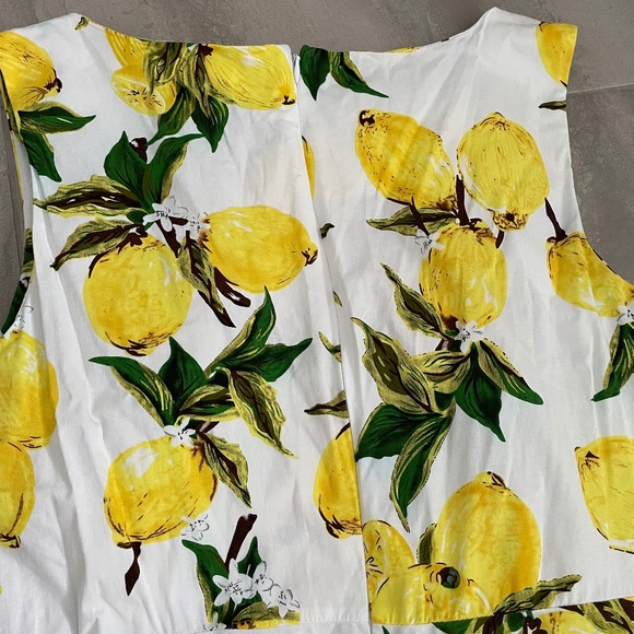 Vintage Inspired Lemon Print Dress - Picture 2 of 9